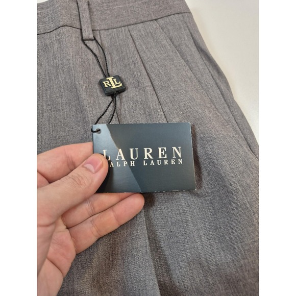 Lauren Ralph Lauren Dress Pants Mens 31x36 Gray Wool Pleated Lined NWT Unhemmed - Picture 4 of 15